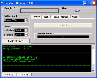 dc card unlocker, pcmcia, unlock