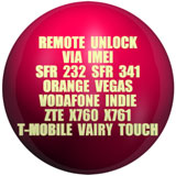 Remote unlock Orange Vegas, SFR 232 341 ZTE X760 via IMEI