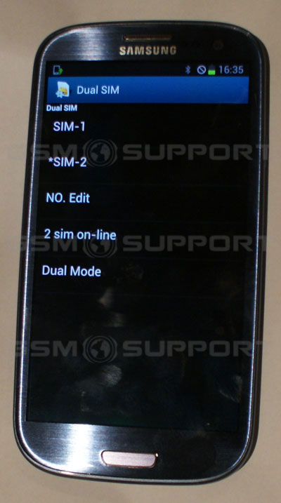 Dual Sim Galaxy S3 i9300 po przełączeniu na sim2