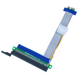 PCI-E PCI Express 1X - 16X Riser Card Flexible Ribbon Extender Cable Cord 24cm with molex power connector